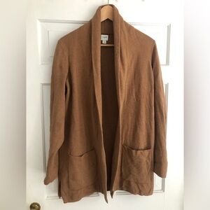 J. Crew Camel Open-Front Blazer Cardigan